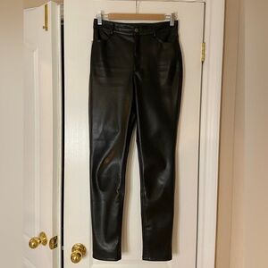 Vegan Leather High Rise Slim Pant
